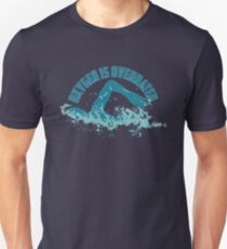 Oxygen Is Overrated - Funny Swimming Pun Gift Slim Fit T-Shirt