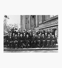 Lámina fotográfica 1927 Conferencia Solvay sobre Mecánica Cuántica.