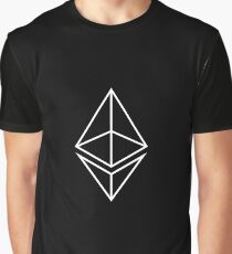 Ethereum logo white / black Graphic T-Shirt