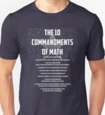 The 10 Commandments Of Math - Funny Mathematics Pun Gift Unisex T-Shirt