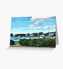Small New England Harbor - Artistic Greeting Card