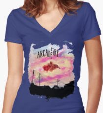 Arcade Fire Suburbs Women's Fitted V-Neck T-Shirt