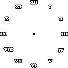 Clock dial with Roman numerals by znamenski