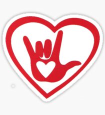 I love you with all my heart in ASL Sticker