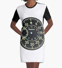 Old Russian stopwatch's dial Циферблат старинного русского секундомера  Graphic T-Shirt Dress
