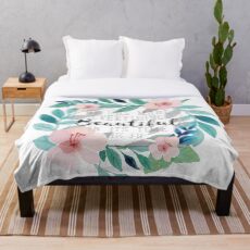 Er hat alles schön in seiner Zeit Bibel-Vers-Blumenmuster gemacht Fleecedecke