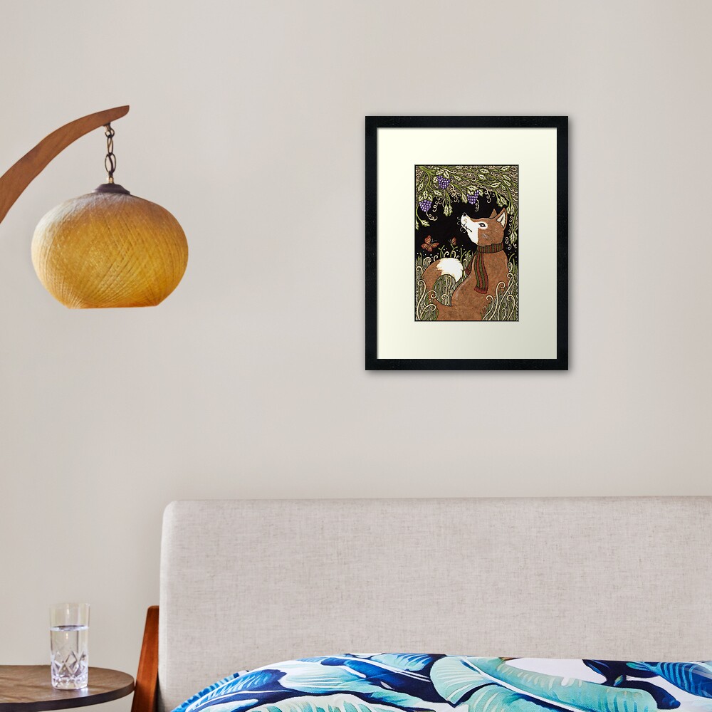 The Fox and the Grapes Framed Art Print