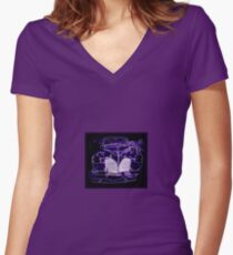 1941 Lincoln Limo Design Women's Fitted V-Neck T-Shirt