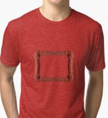 Rusty iron pipes assembled in a rectangle Tri-blend T-Shirt