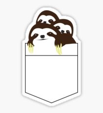 3 Pocket Sloths Sticker