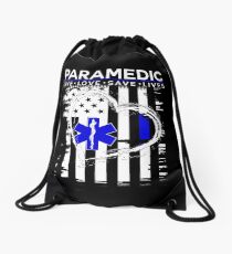 Mochila saco Paramédico Bandera de Estados Unidos Corazón
