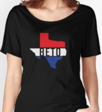 Beto Texas Red White Blue Patriotic T-Shirt For US Senate Senator Democrat Turn Texas Blue Democratic Party Women's Relaxed Fit T-Shirt