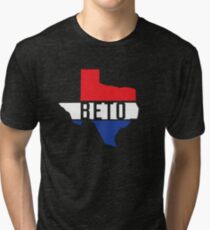 Beto Texas Red White Blue Patriotic T-Shirt For US Senate Senator Democrat Turn Texas Blue Democratic Party Tri-blend T-Shirt