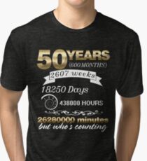 Wedding Anniversary Married 50 Year Couple 50th T-shirt Tri-blend T-Shirt