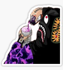 Bape Hypebeast sippin on Lean Sticker