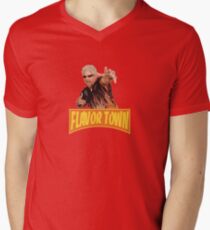 FLAVOR TOWN USA - GUY FlERl Men's V-Neck T-Shirt