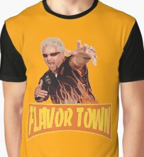 FLAVOR TOWN USA - GUY FlERl Graphic T-Shirt