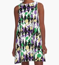 Mardi Gras Throws A-Line Dress