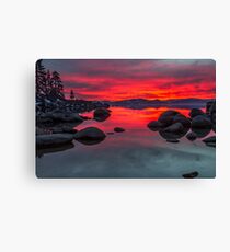 Sky on Fire - Lake Tahoe Canvas Print