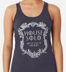 House Solo (weißer Text) Racerback Tank Top