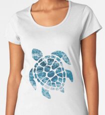 Camiseta premium de cuello ancho Tortuga marina del mar