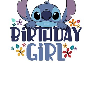 Fille d'anniversaire Lilo & Stitch | Sticker