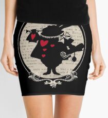 Alice In Wonderland White Rabbit Vintage Book Mini Skirt