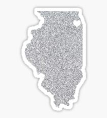 Chicago, IL Glitter State Sticker