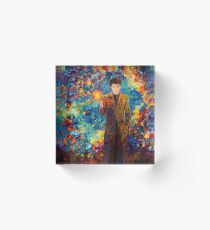 time lord with screwdriver Abstract Acrylic Block
