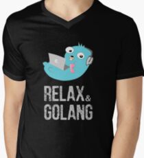 Relaxing Gopher Men's V-Neck T-Shirt