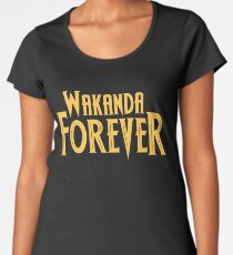 Wakanda Forever Yellow Women's Premium T-Shirt