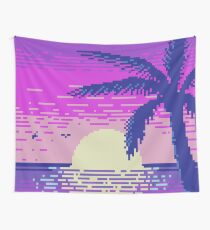 Pixel-Sonnenuntergang Wandbehang