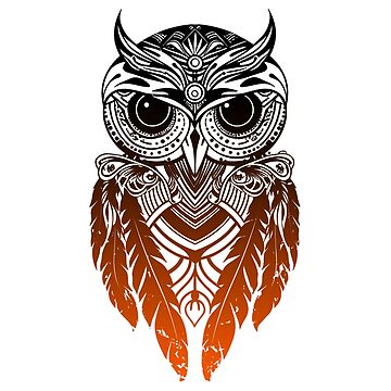 Owl Tattoo Outline. Boho Tribal Style. Line Ethnic Ornaments. Poster,  Spiritual Art, Symbol of Wisdom. Antistress Art Stock Illustration -  Illustration of moonchild, logo: 137542645