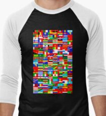 FLAGS OF THE WORLD Baseball ¾ Sleeve T-Shirt