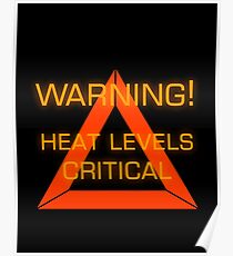 Warning Heat Levels Critical Poster