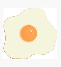 eggs are an important part of my life: black background Photographic Print