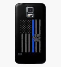THIN BLUE LINE FLAG K9 EINHEIT Hülle & Klebefolie für Samsung Galaxy