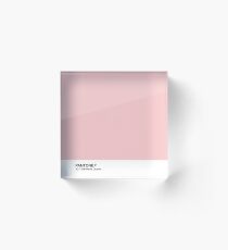 Pantone Serie und Tumblr Vibes - Rosenquarz AKA Millennial Pink Acrylblock