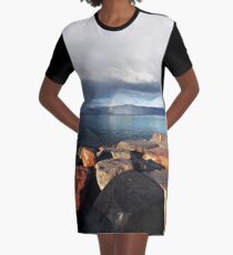 Distant Rainbow Graphic T-Shirt Dress