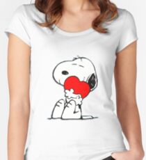 Snoopy! Women's Fitted Scoop T-Shirt