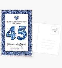 Wedding Anniversary Sapphire - (Personalised) Postcards