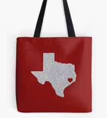 Houston, TX Glitter State Tote Bag