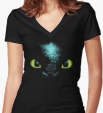 Toothless Women's Fitted V-Neck T-Shirt