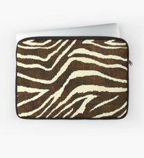 ZEBRA IM WINTER BROWN UND BEIGE ANIMAL DRUCK Laptoptasche
