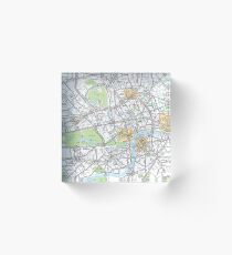 Central London Bus Map - HD - England Acrylic Block