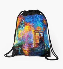 Mysterious Man at beautiful Rainbow Place Drawstring Bag
