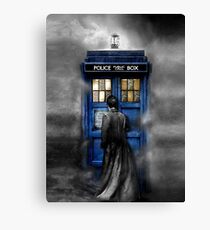 Mysterious man in the mist Canvas Print
