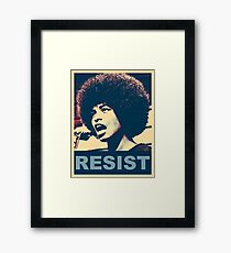 Angela -RESIST Framed Print