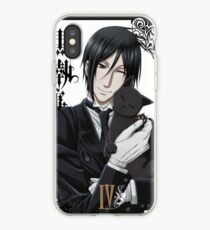 Black Butler Sebastian With Cat iPhone Case