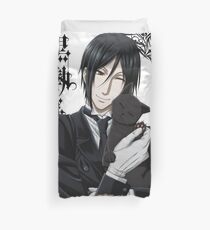 Black Butler Sebastian With Cat Duvet Cover
